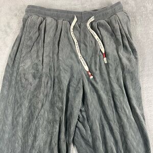 Mr. Donoo Pants Mens XL Gray Corduroy Feel Japanese Drawstring Jogger
